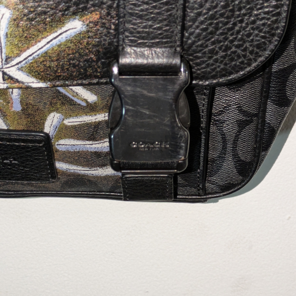 Coach X Jean-RARE Michel Basquiat NY Track Crossbody Messenger Bag NOW ONLY $350 - Picture 8 of 15